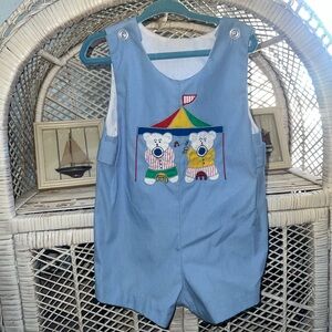 Vintage romper with circus bears